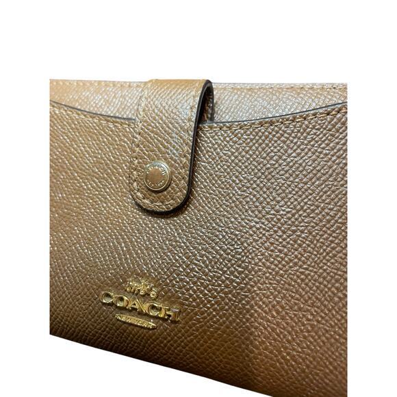 Coach Multifunction Wallet Large Brown Leather C Print Monogram Removable Insert - Picture 6 of 16